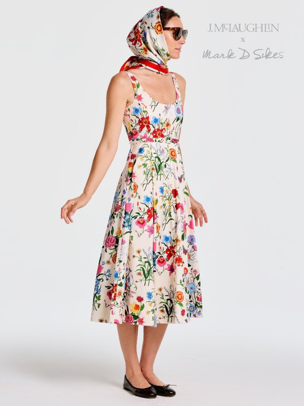 J McLaughlin Charlotte Dress in Dragonfly Garden NEW